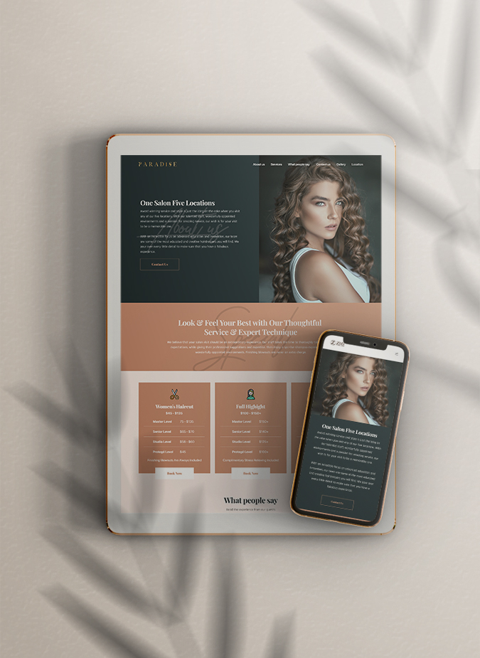 Black Paradise Salon Landing Page - LP 03 - Image 4